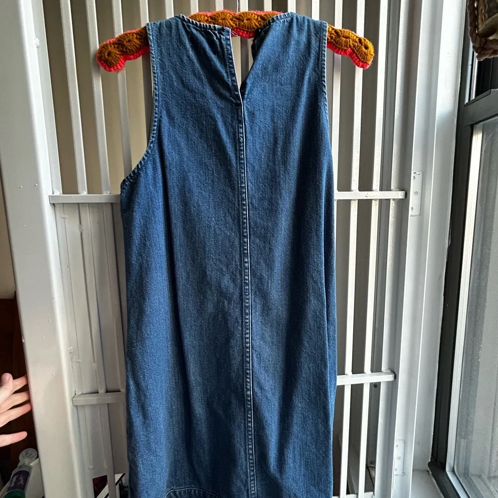 J. Crew Blue Denim Mini Shift Dress - Picture 3 of 5